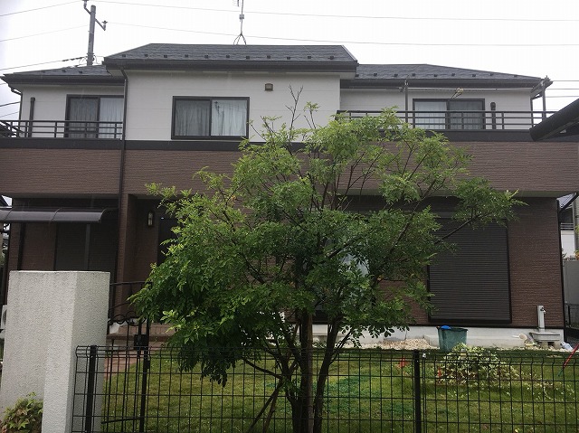 【施工実績52】外壁塗装・屋根重ね葺き工事：埼玉県加須市