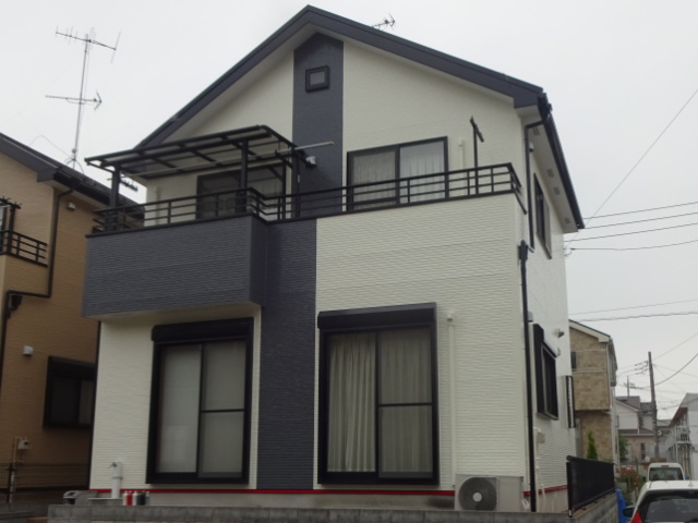 【施工実績128】外壁塗装・屋根重ね葺き：埼玉県春日部市