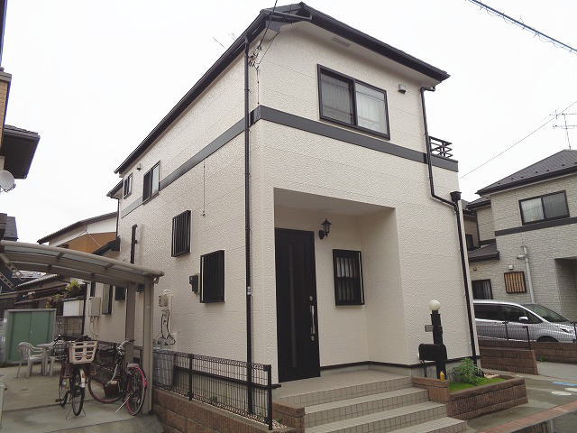 【施工実績244】外壁塗装・屋根重ね葺き：埼玉県三郷市
