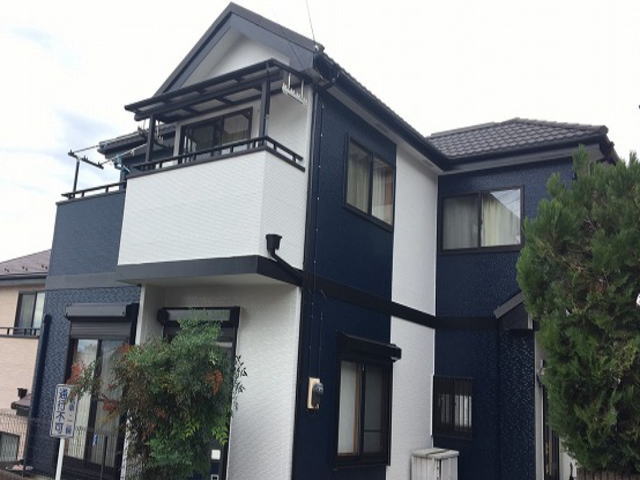 【施工実績460】外壁塗装・屋根重ね葺き：埼玉県朝霞市