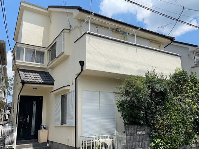 【施工実績571】外壁塗装・屋根重ね葺き：埼玉県越谷市