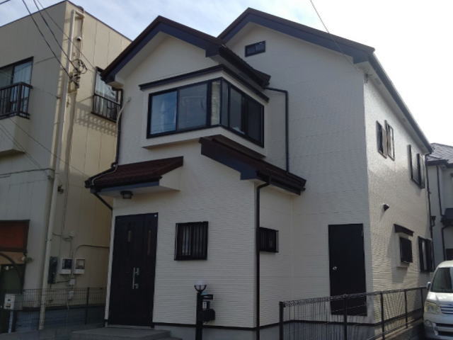 【施工実績610】外壁塗装・屋根重ね葺き：埼玉県川口市