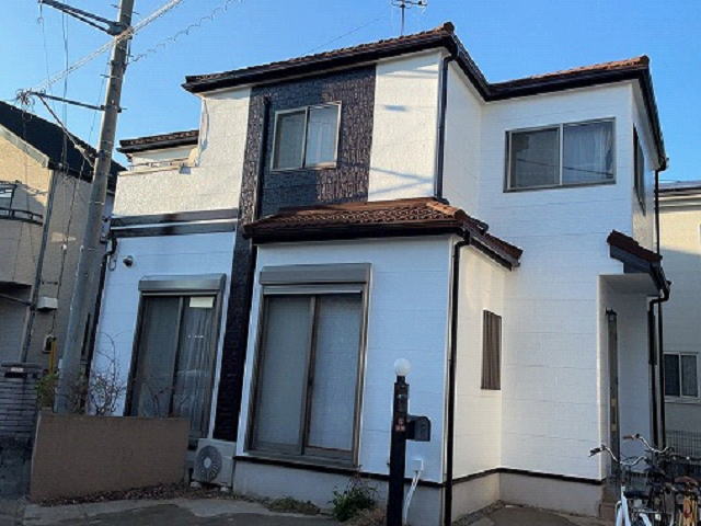 【施工実績636】外壁塗装・屋根重ね葺き：埼玉県草加市