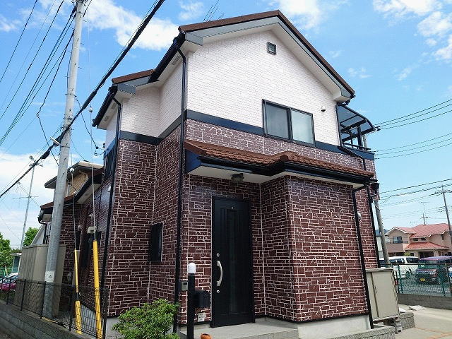 【施工実績738】外壁塗装・屋根重ね葺き：埼玉県幸手市