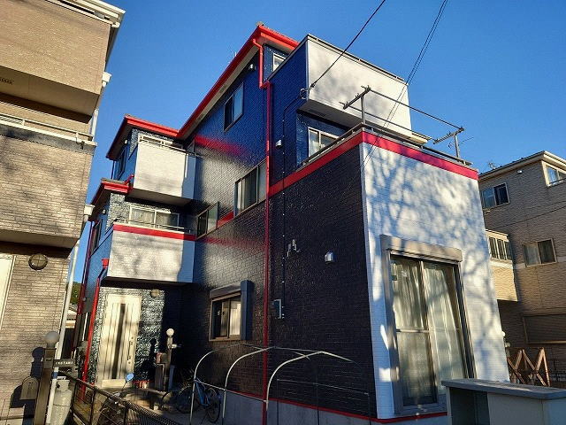 【施工実績827】外壁塗装・屋根重ね葺き：埼玉県川口市