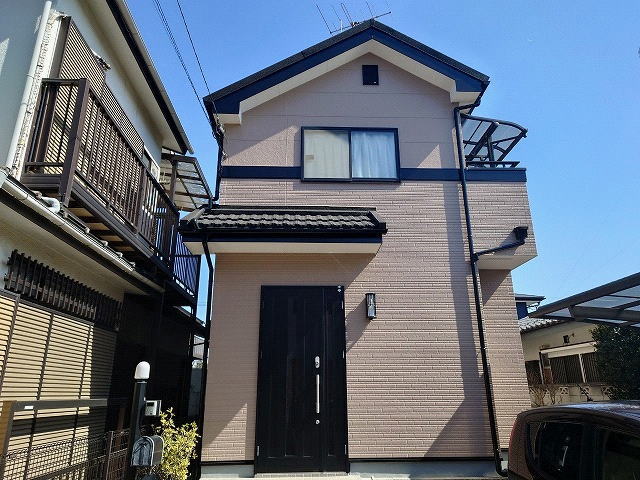 【施工実績848】外壁塗装・屋根重ね葺き：埼玉県春日部市