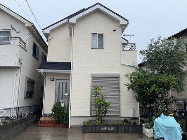 【施工実績887】外壁塗装・屋根重ね葺き：埼玉県春日部市