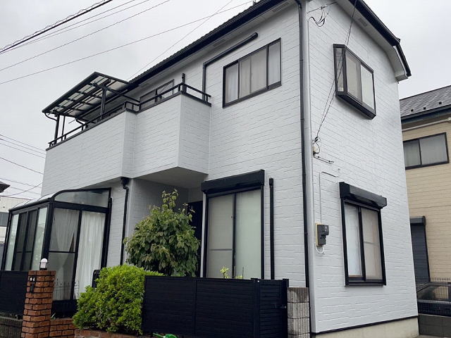 【施工実績895】外壁塗装・屋根重ね葺き：埼玉県川越市