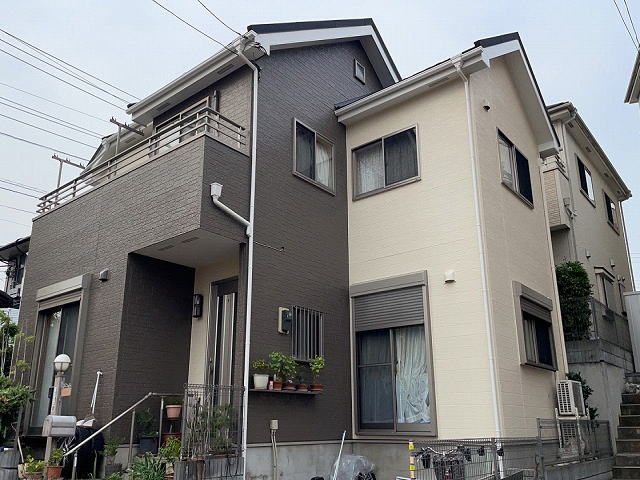 【施工実績909】外壁塗装・屋根重ね葺き：埼玉県さいたま市南区