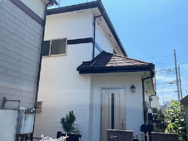 【施工実績910】外壁塗装・屋根重ね葺き：埼玉県日高市