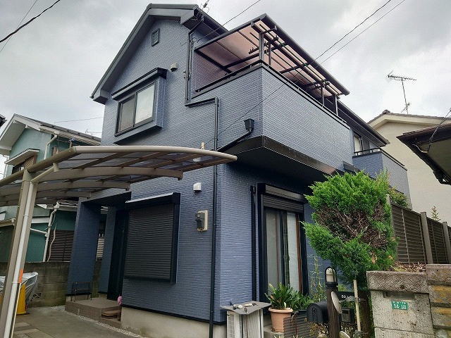 【施工実績916】外壁塗装・屋根重ね葺き：埼玉県新座市
