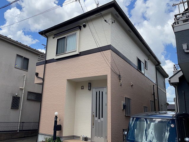 【施工実績933】外壁塗装・屋根重ね葺き：埼玉県三郷市