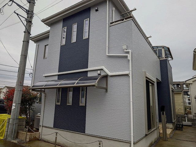 【施工実績1317】外壁塗装・屋根重ね葺き：埼玉県さいたま市北区