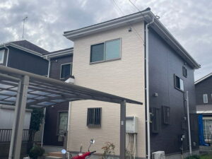 【施工実績1534】外壁塗装・屋根重ね葺き：埼玉県さいたま市岩槻区