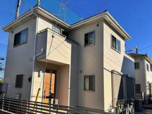 【施工実績1548】外壁塗装・屋根重ね葺き：埼玉県草加市