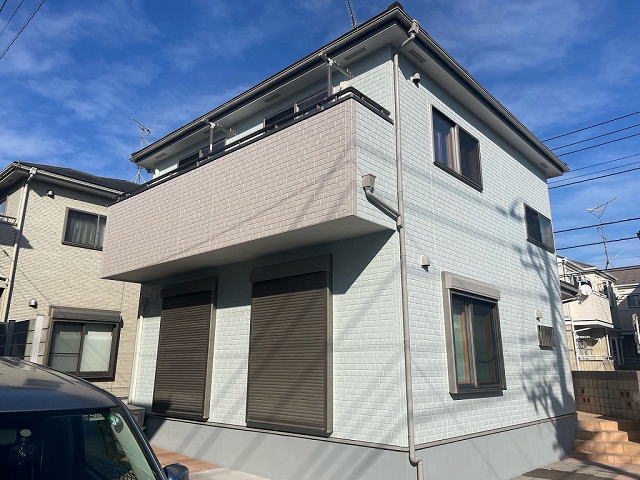 【施工実績1580】外壁塗装・屋根重ね葺き：埼玉県春日部市