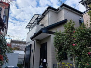 【施工実績1594】外壁塗装・屋根重ね葺き：埼玉県川越市