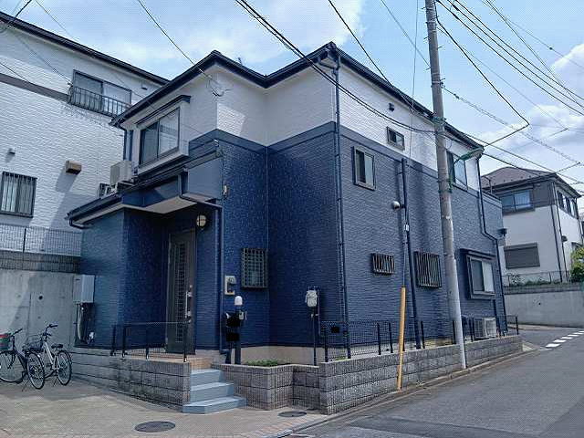 【施工実績1737】外壁塗装・屋根重ね葺き：埼玉県朝霞市
